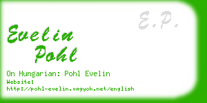 evelin pohl business card